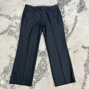 Statement Italy Dress Pants 36x29 Gray Flat Front Career Work Business Tailored